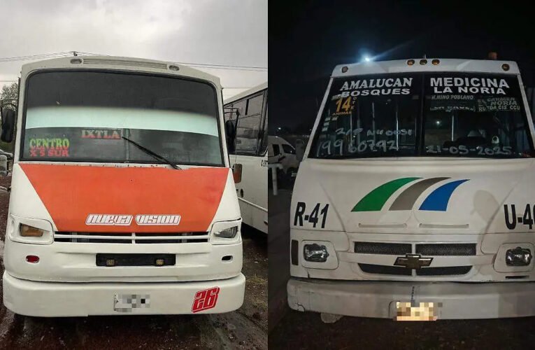 Retiran del servicio dos unidades del transporte público en Puebla por irregularidades
