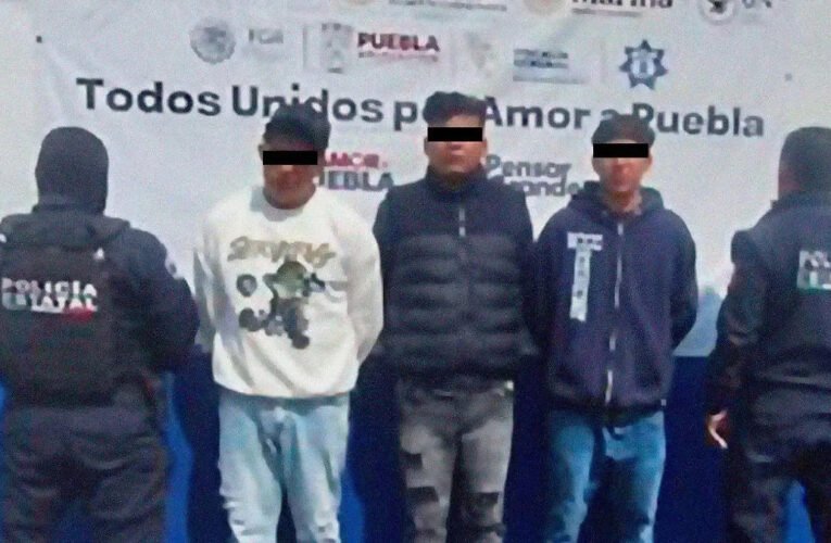Capturan a tres presuntos asaltantes de la Ruta Puebla-Amozoc cerca de la autopista México-Puebla