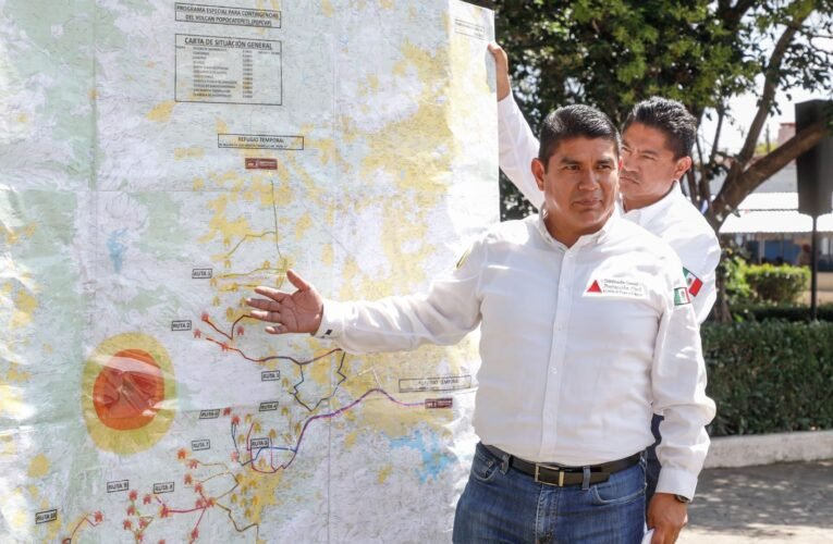 Puebla refuerza rutas de evacuación del Popocatépetl para garantizar seguridad