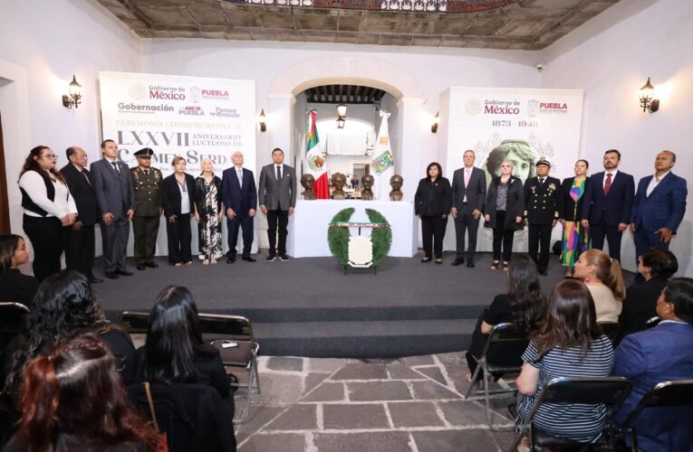 En memoria de Carmen Serdán, Gobierno de Puebla refuerza acciones de protección a mujeres