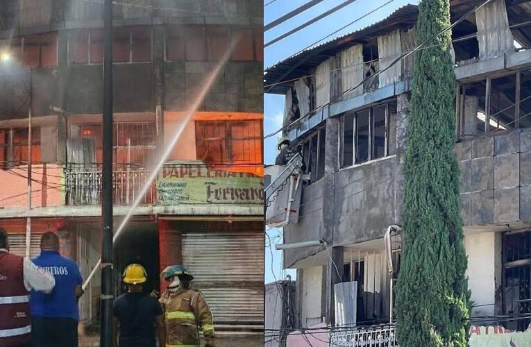 Incendio en maquiladora de Tehuacán deja pérdidas millonarias y destruye toneladas de mezclilla