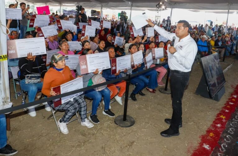 Con 149 obras comunitarias, gobierno estatal impulsa desarrollo en microrregión de Acatzingo