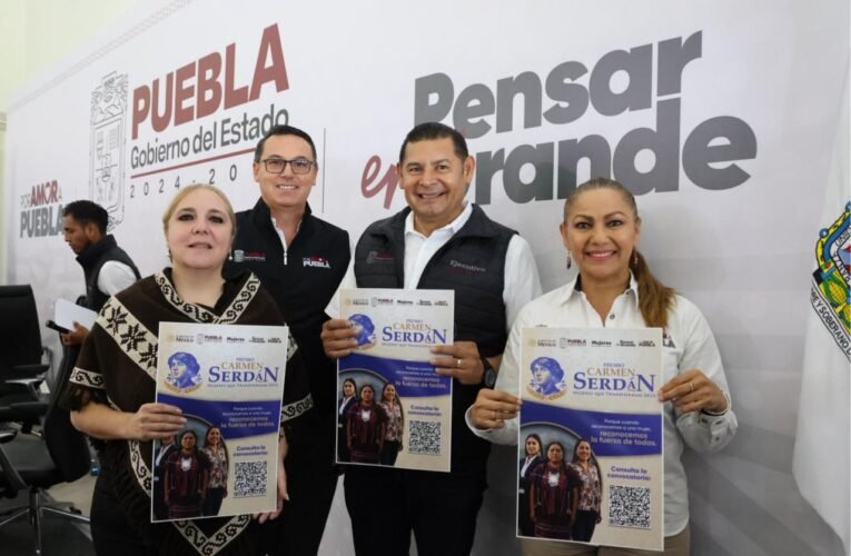 Gobierno de Puebla reconoce a mujeres transformadoras con el Premio Carmen Serdán 2025