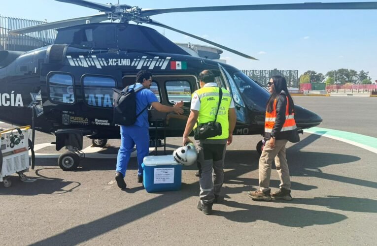 GOBIERNO DE PUEBLA SALVA VIDAS CON TRASLADO AÉREO DE ÓRGANO DONADO A CDMX